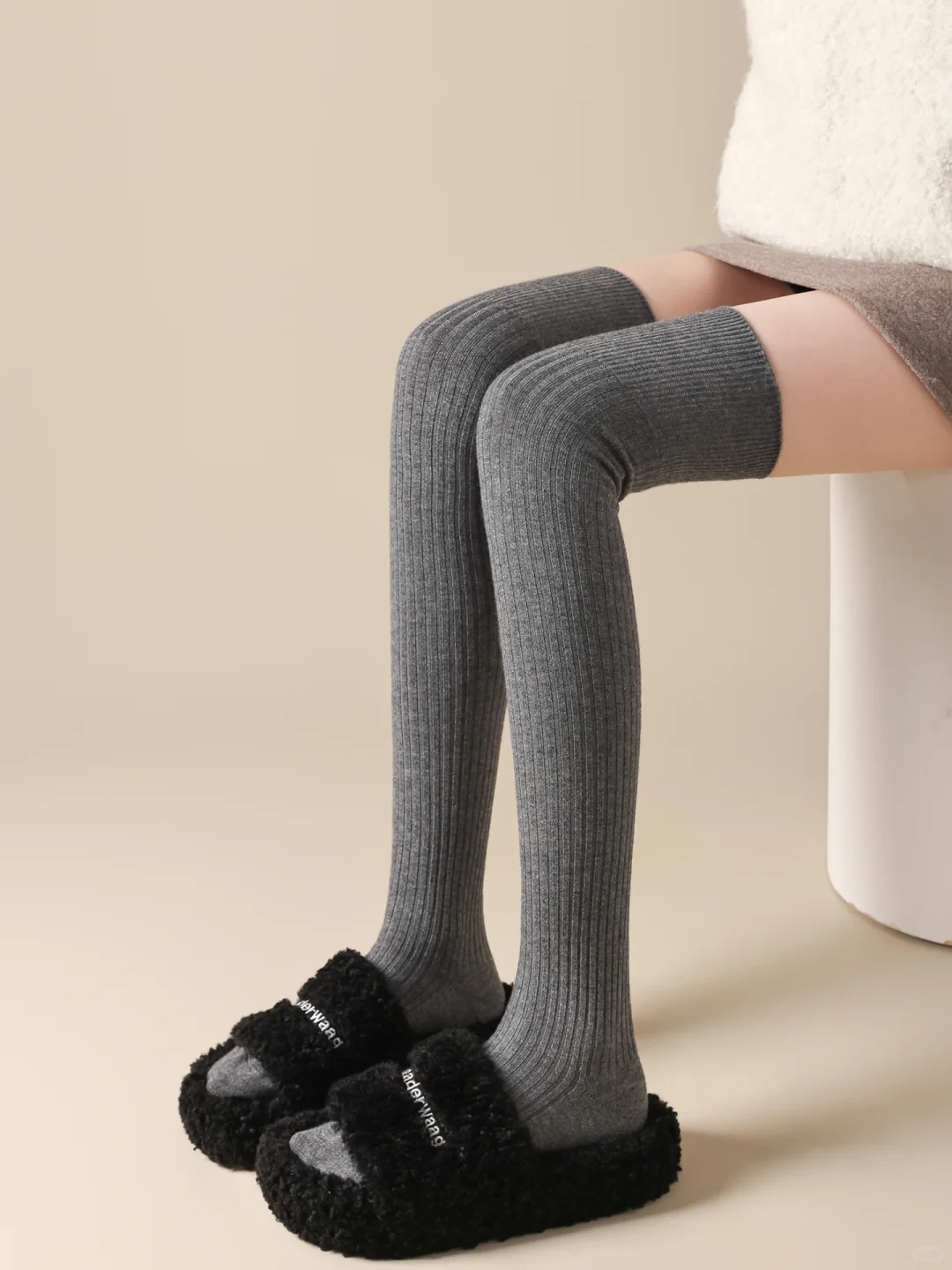 羊毛过膝袜