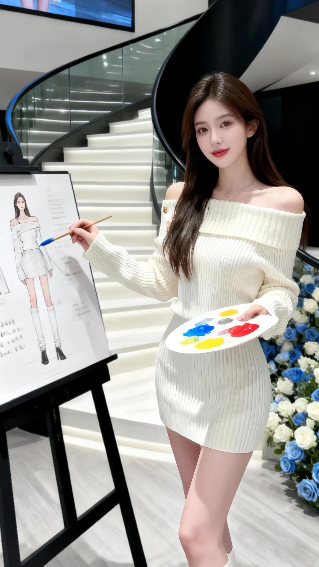 冬天里的针织裙，是她藏在橱窗里的心动