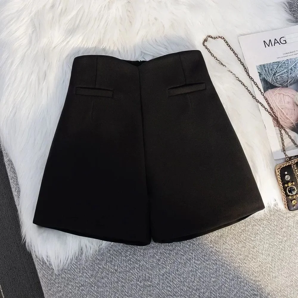 🧥秋冬新款 复古高腰阔腿西装短裤 秋冬“下