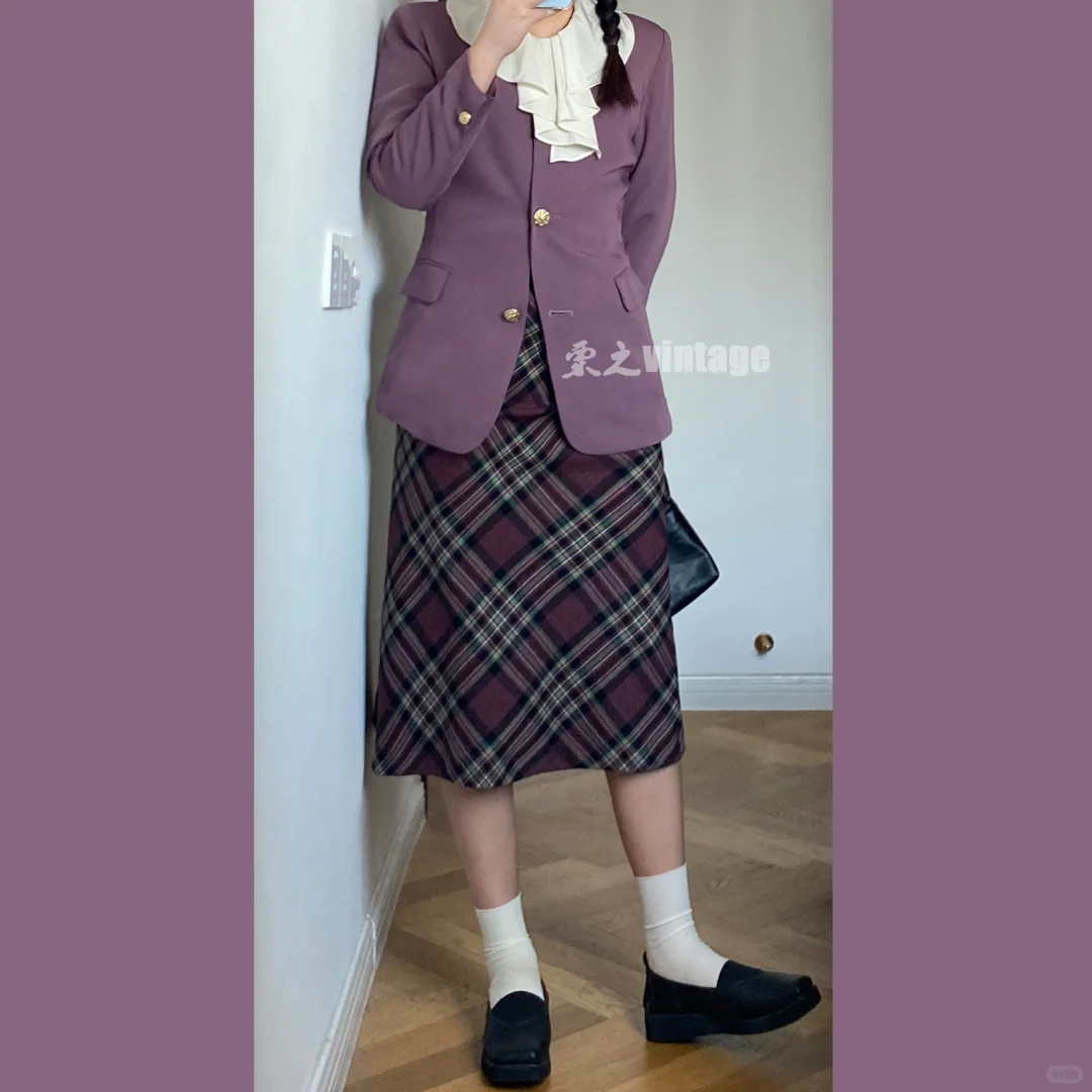 早秋复古穿搭|古着女孩一周色彩穿搭不重样