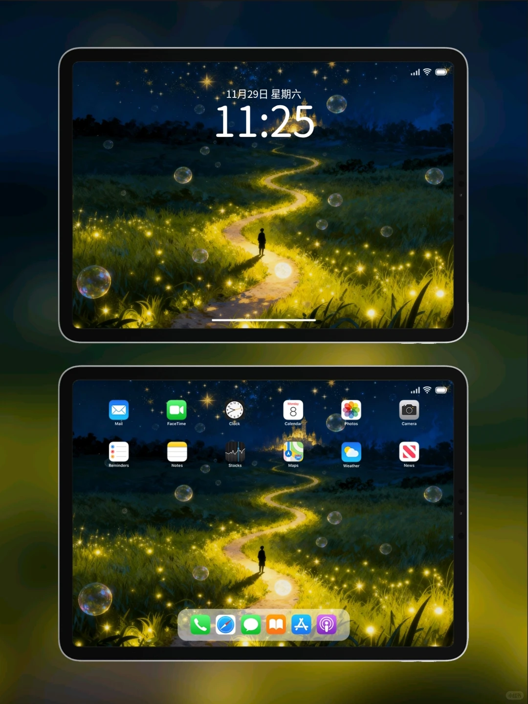 A01萤火小径|电脑壁纸，手机壁纸