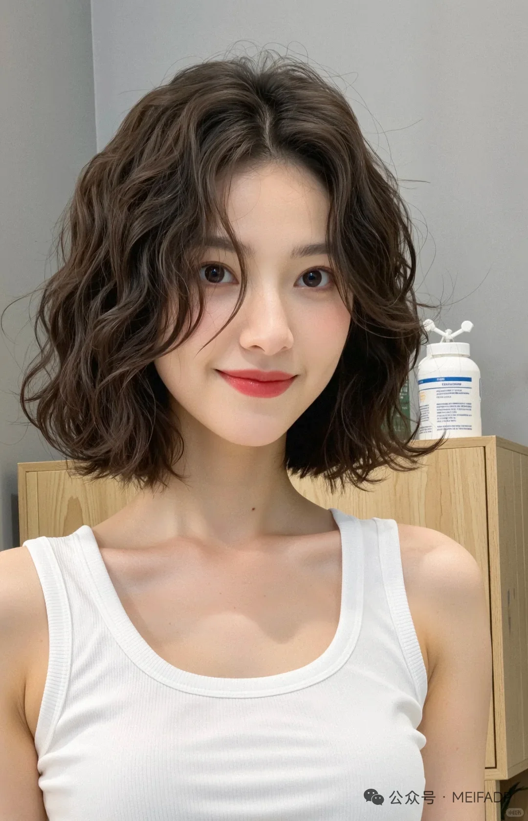 被这个短发惊艳了！卷卷的