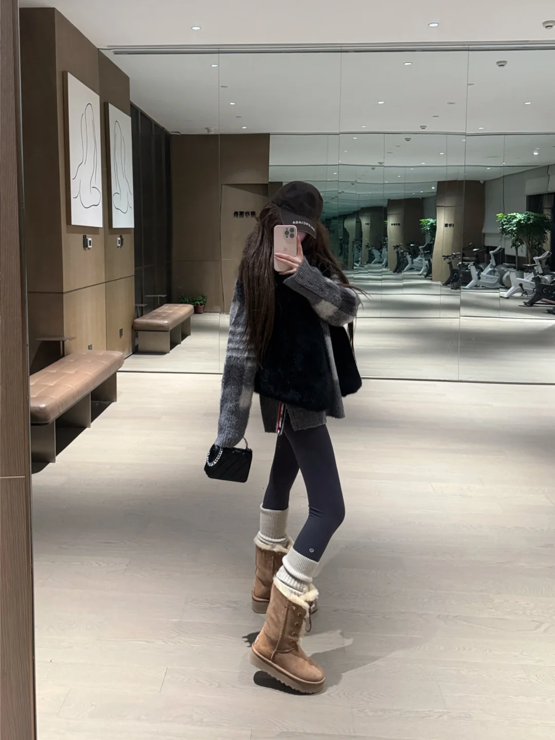 毛衣➕瑜伽裤➕马甲叠穿一套简简单单就好看！