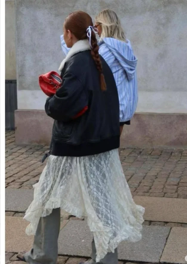 蕾丝单品叠穿-穿搭