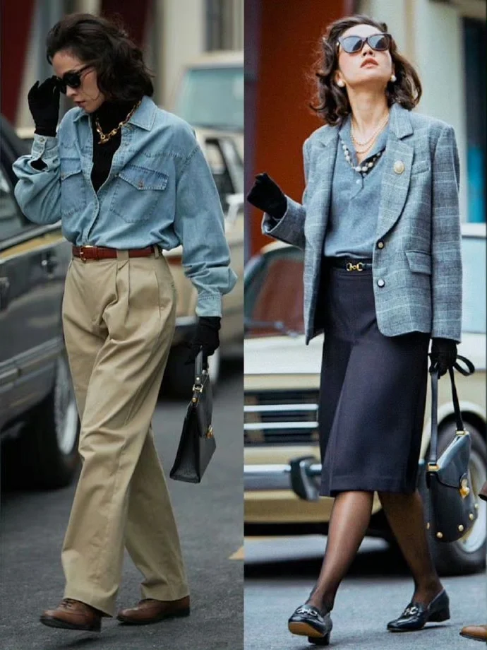 法式港风复古穿搭分享|审美积累