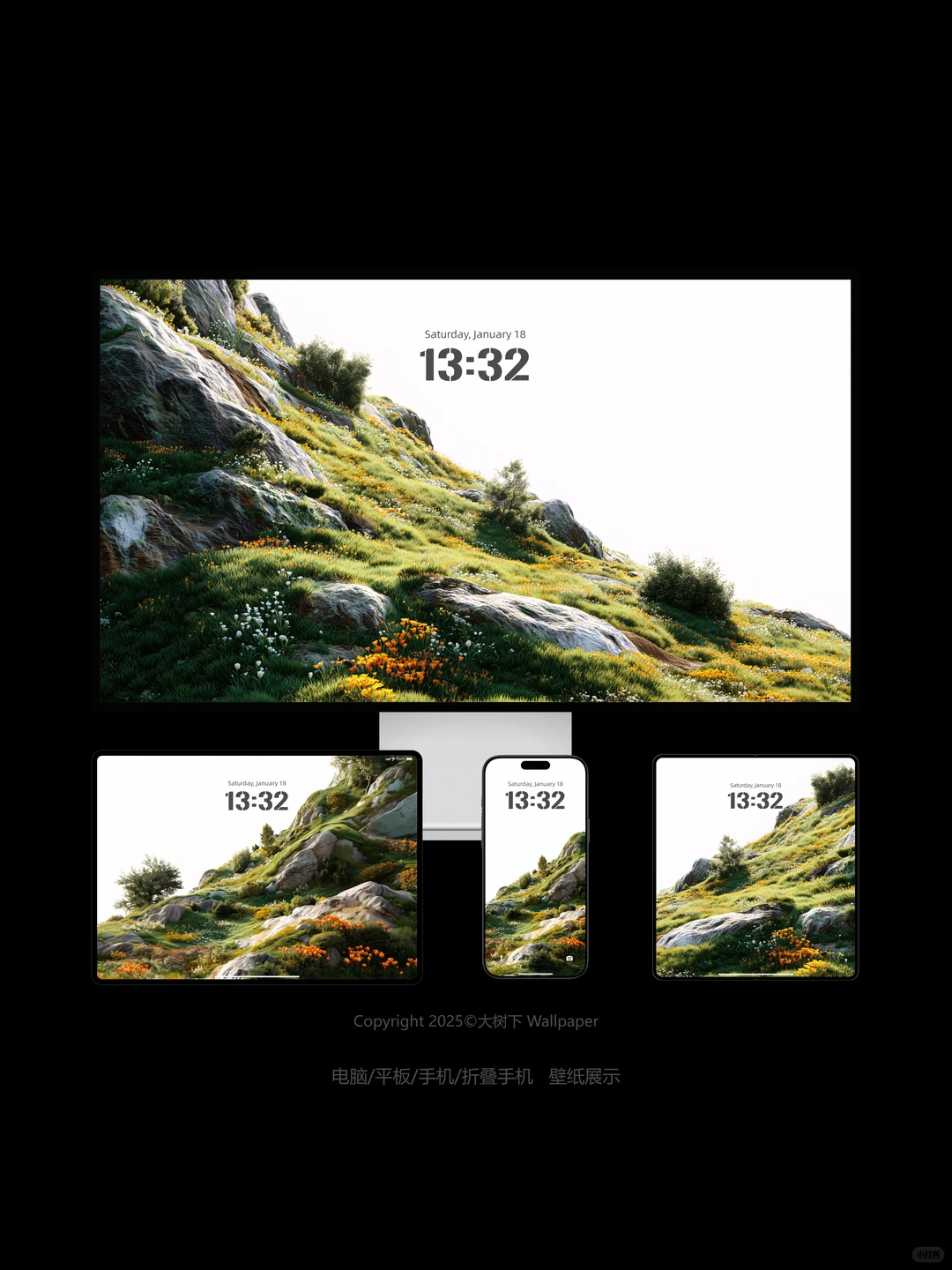 贫瘠山谷肆意绽放的花 | 护眼高清手机壁纸