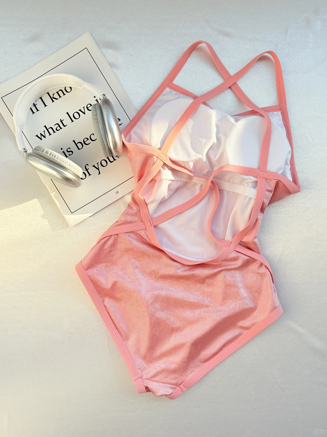 粉色系泳衣🎀🎀🎀真的太显白了！