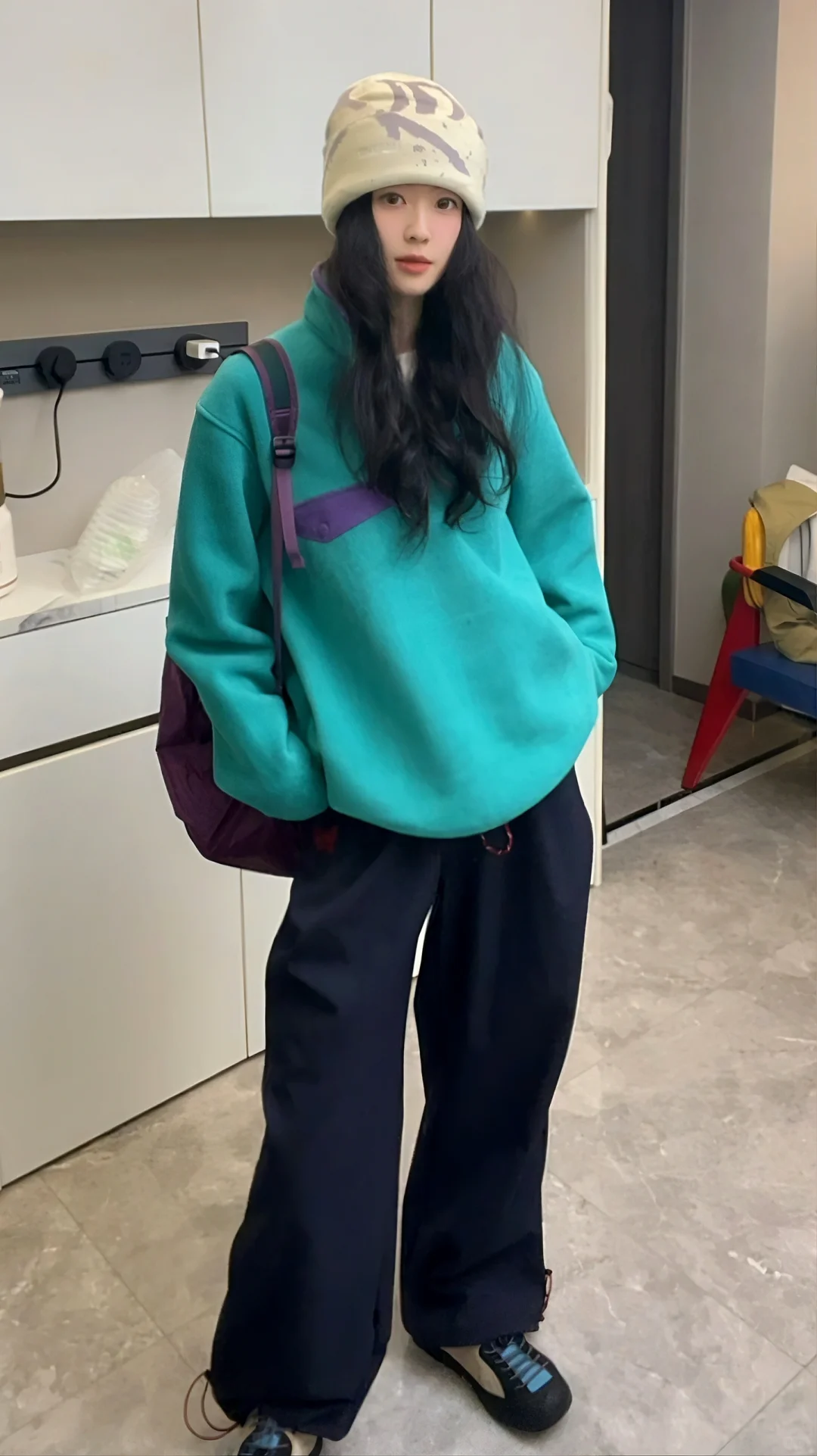 蓝紫配色的秋天真的好舒服🍂