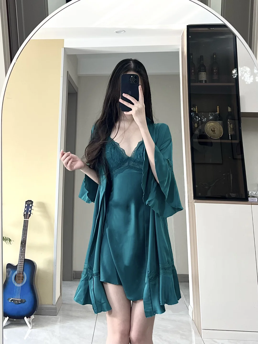 绝美宝石祖母绿睡裙