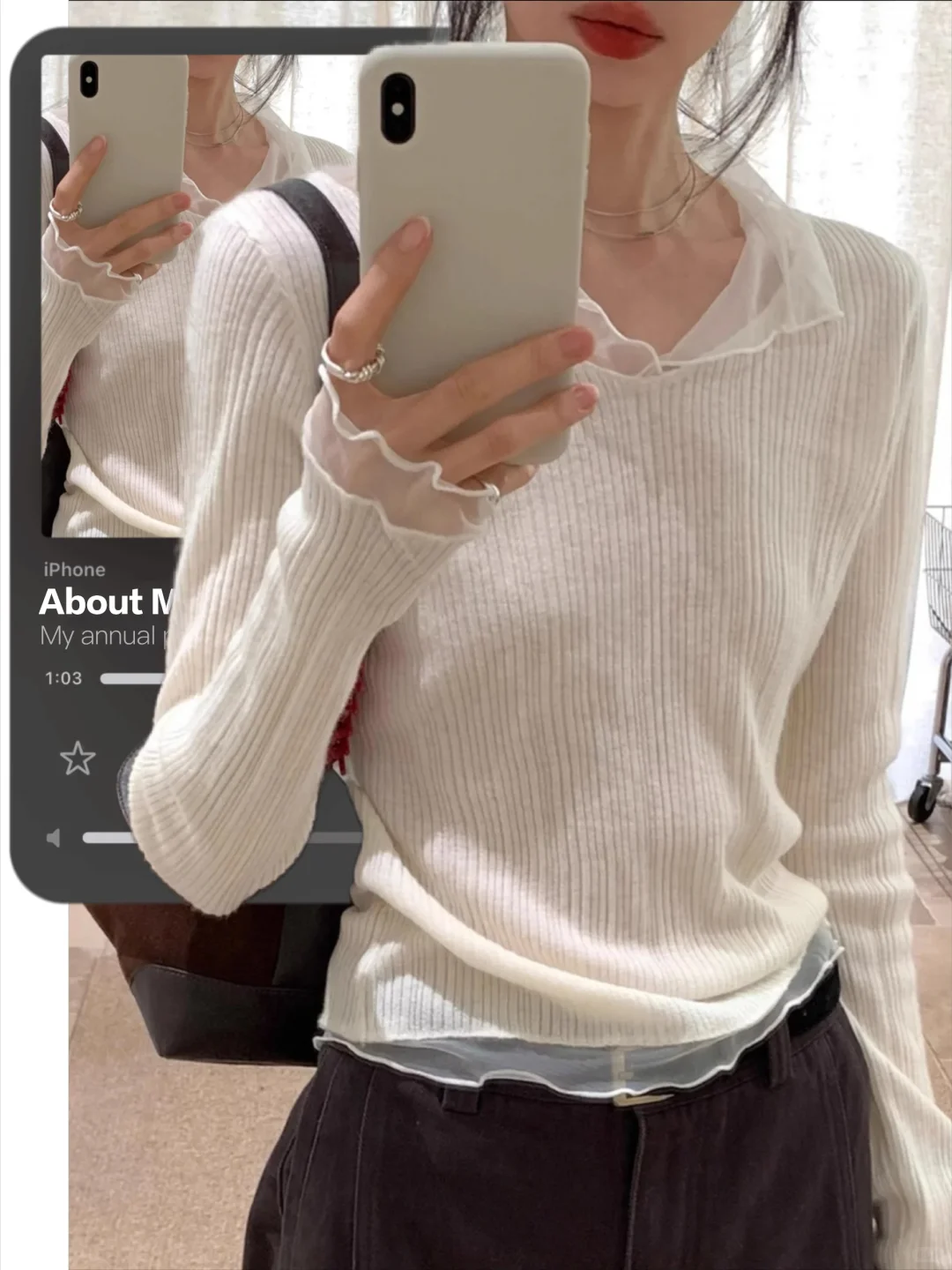 不愧是我熬夜选出来的蕾丝针织衫，质感绝了！