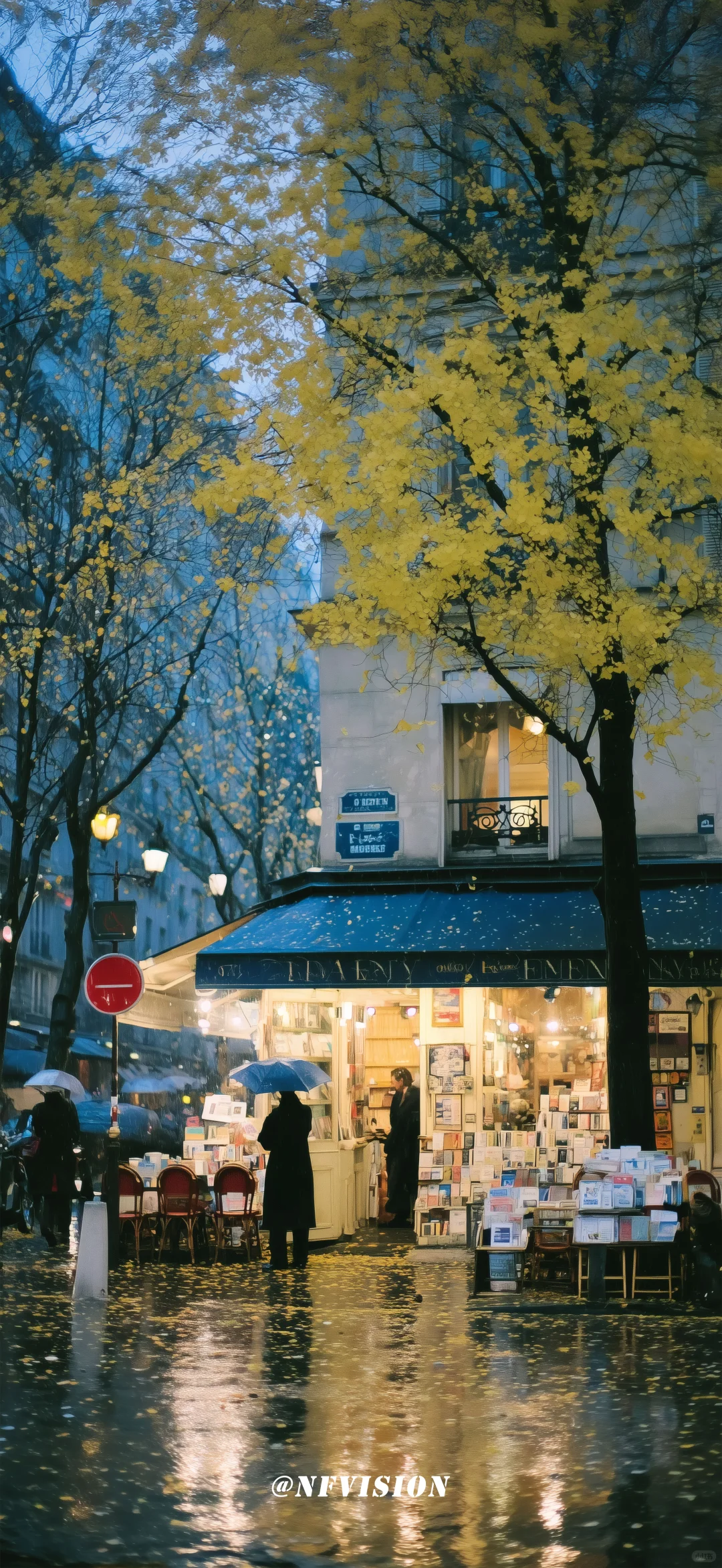 原创壁纸 | 雨日书店