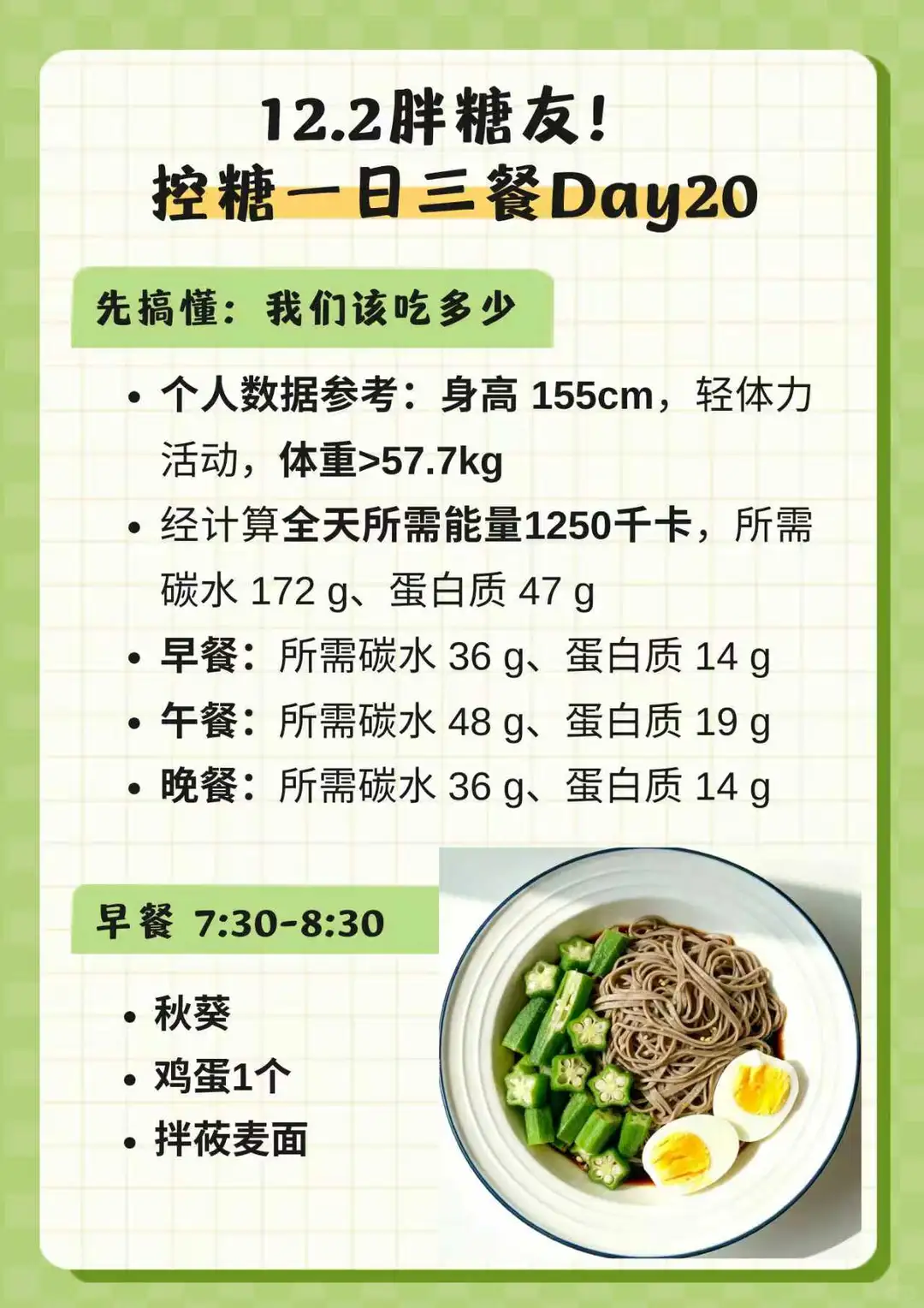 控糖一日三餐Day20