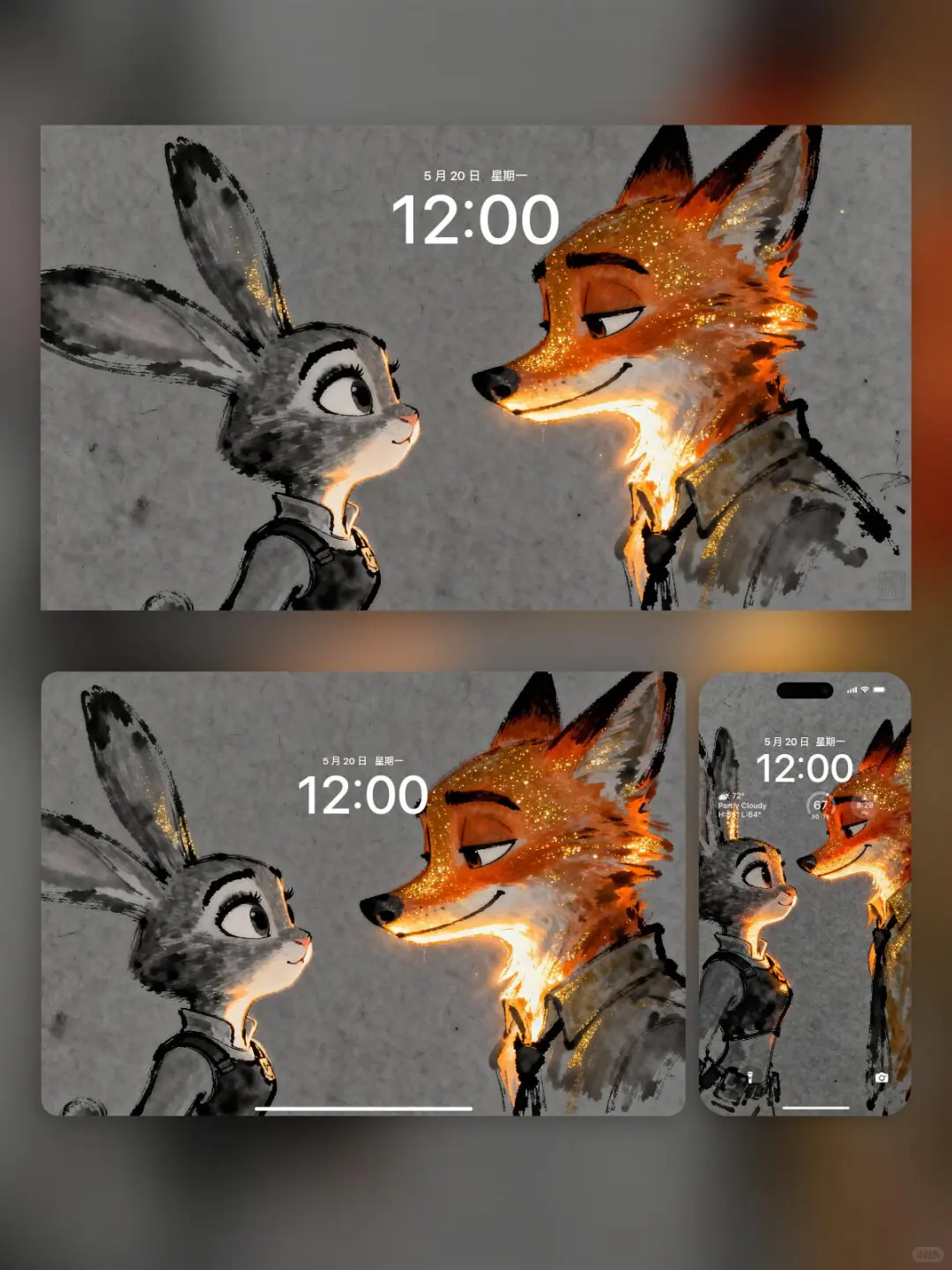 🦊🐰｜iPad壁纸