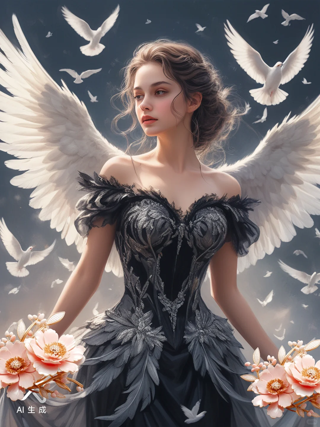 美丽优雅的天使公主女孩主角明星时尚大片