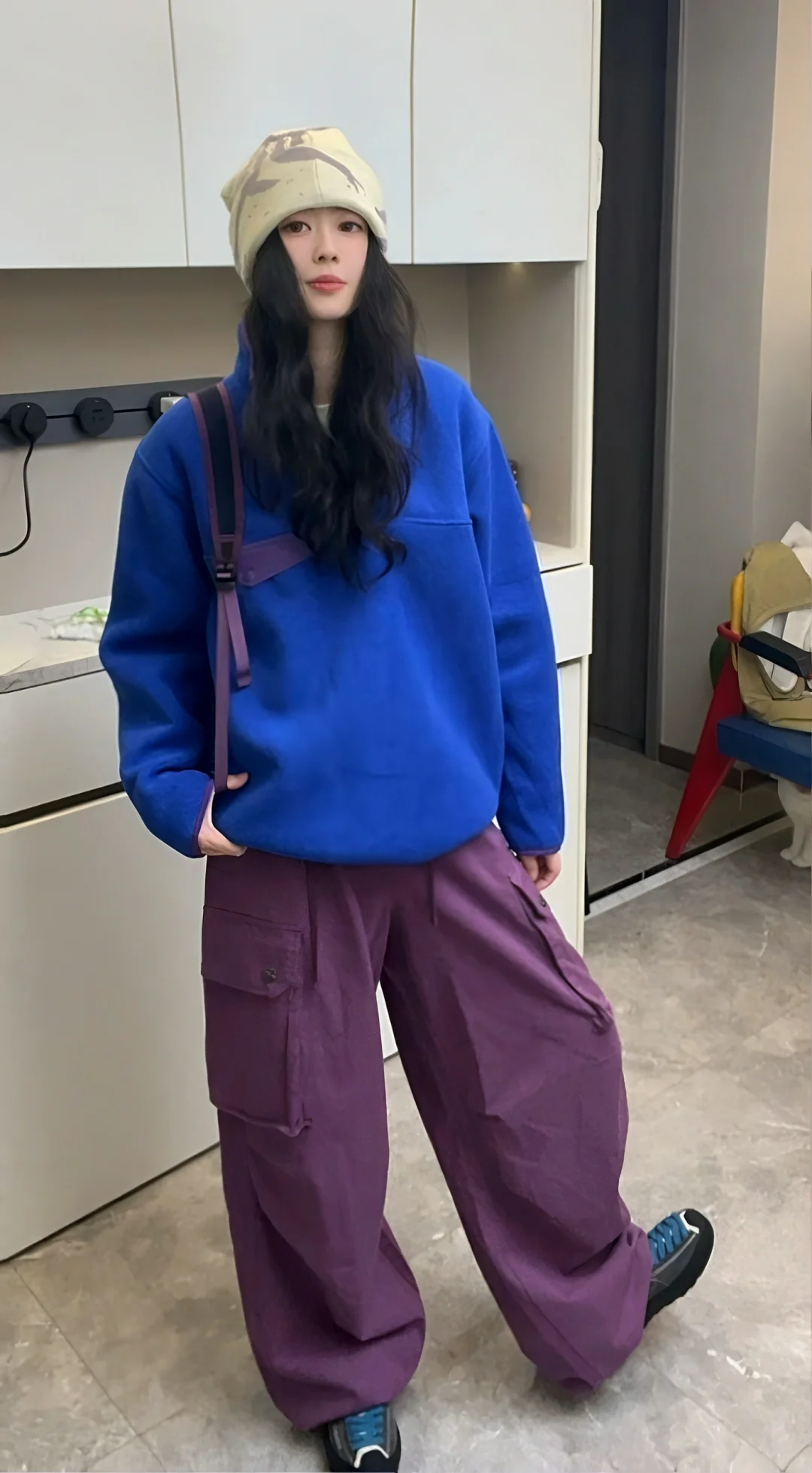 蓝紫配色的秋天真的好舒服🍂