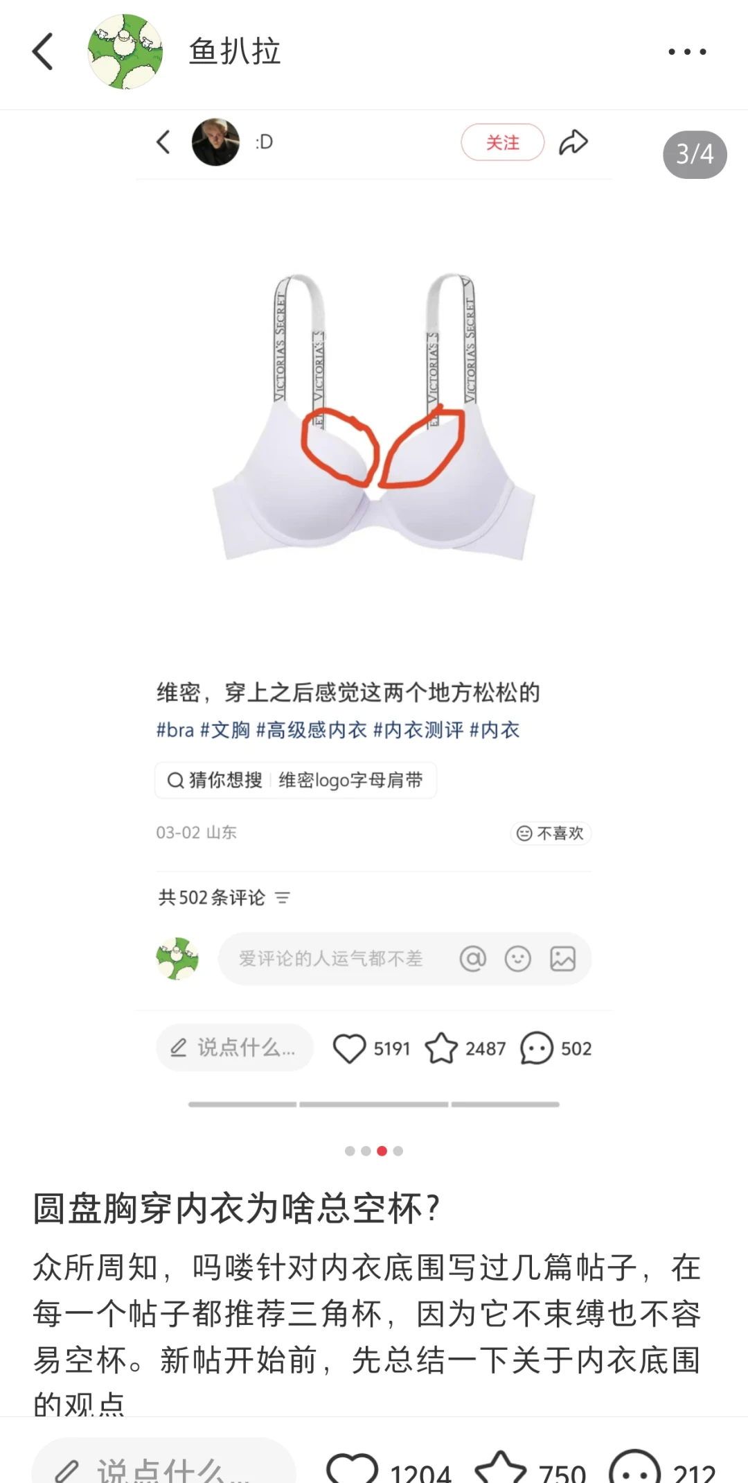 维密pink更适合圆盘大罩杯，小罩杯选三角杯