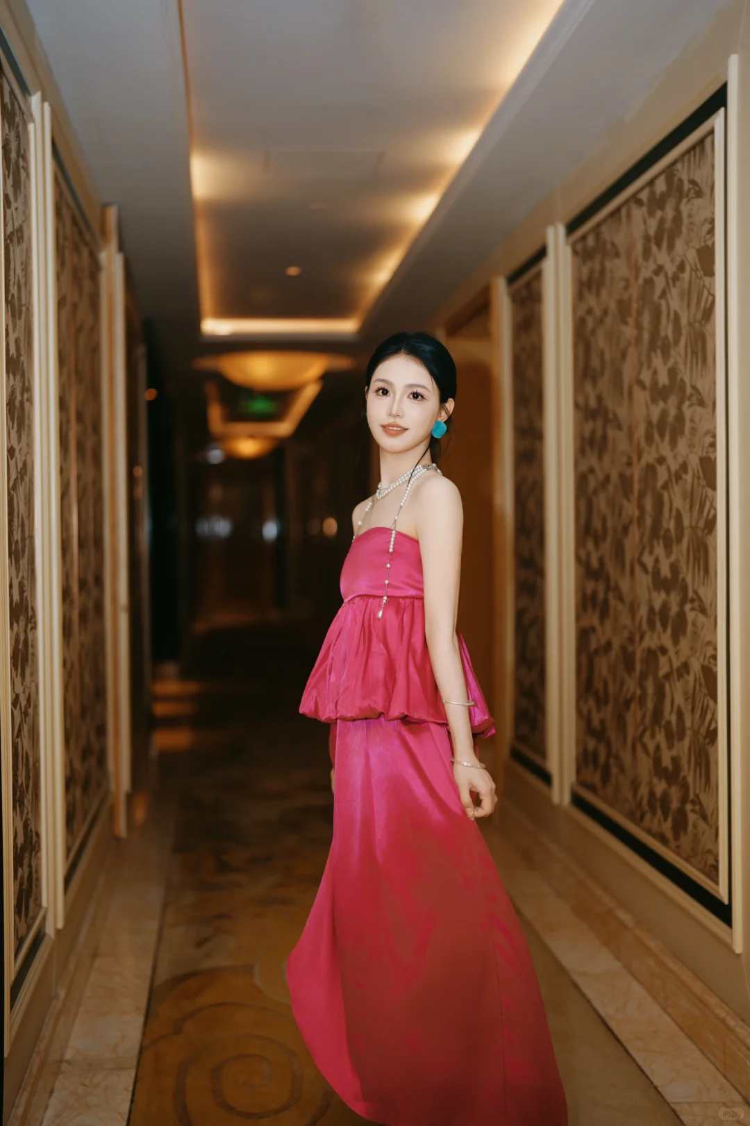 火龙果色晨袍 一抹盛开在清晨的娇艳繁花💗