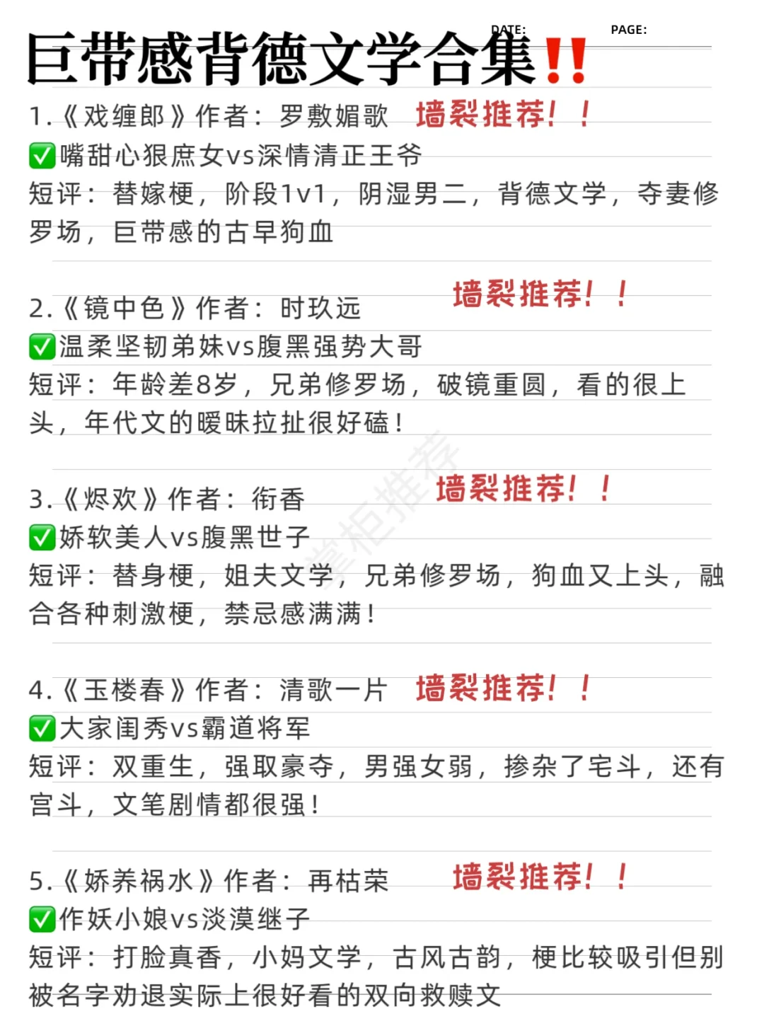 15本超带感背德文学合集top！狗血又上头！