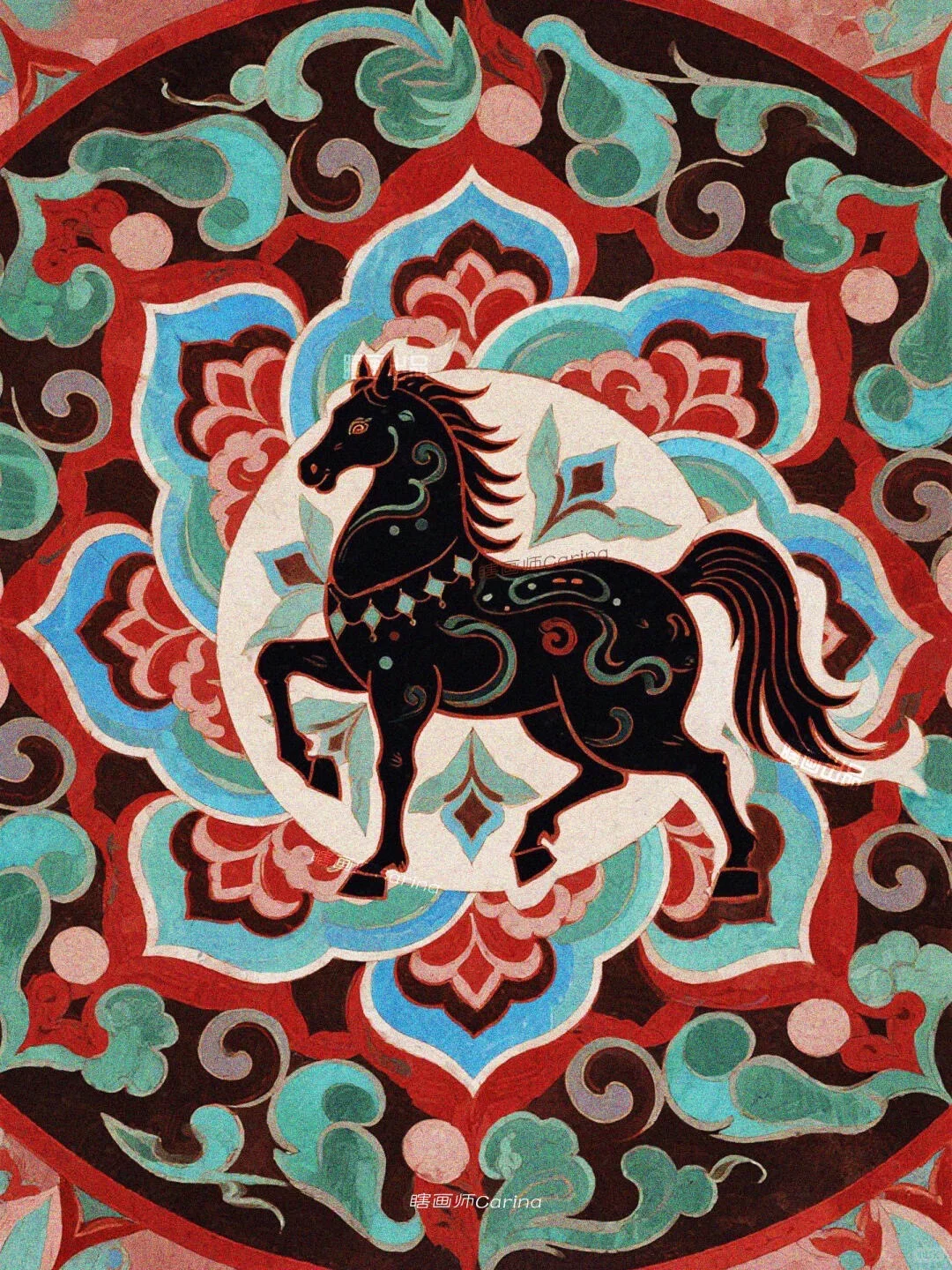 马展宏图·敦煌藻井飞马纹🪷