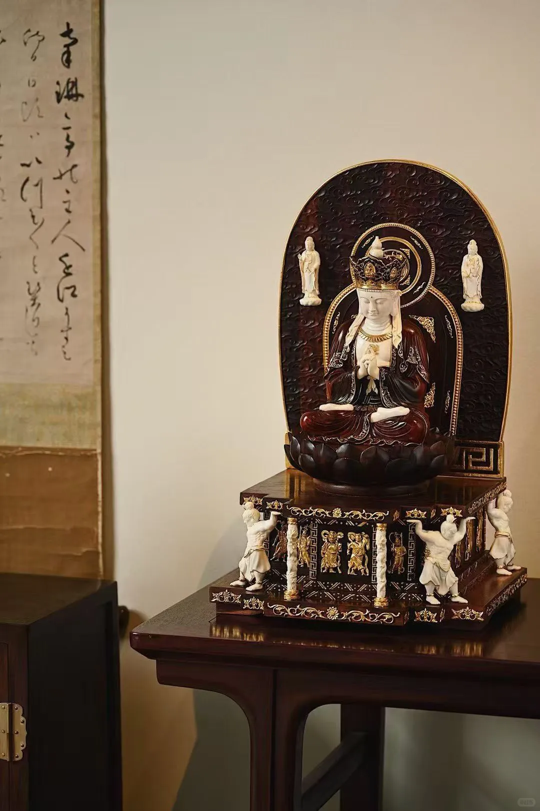 紫檀x猛犸x鹿角“大日如来”