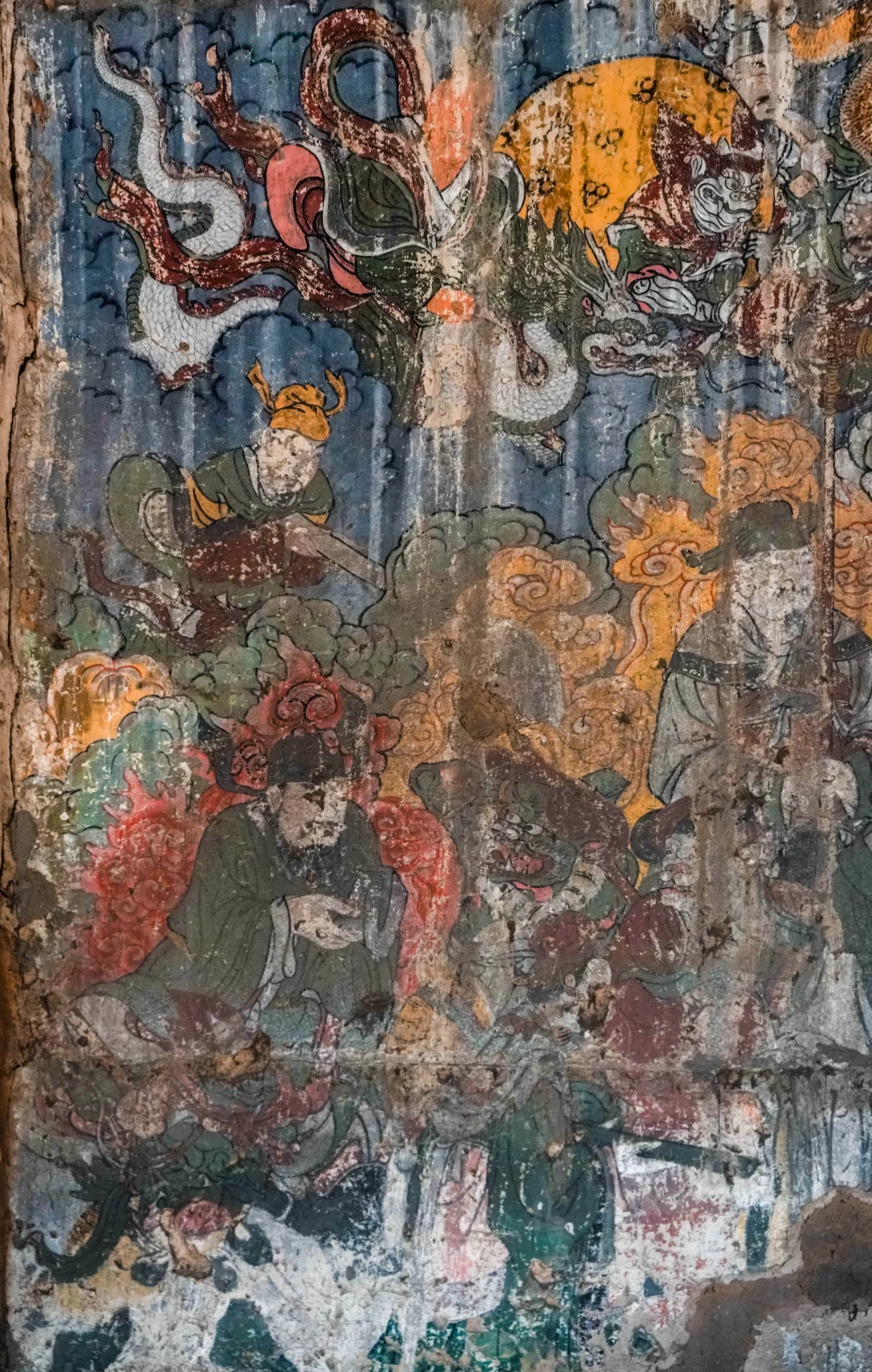 伯方仙翁庙明代壁画《唐玄宗泰山封禅图》