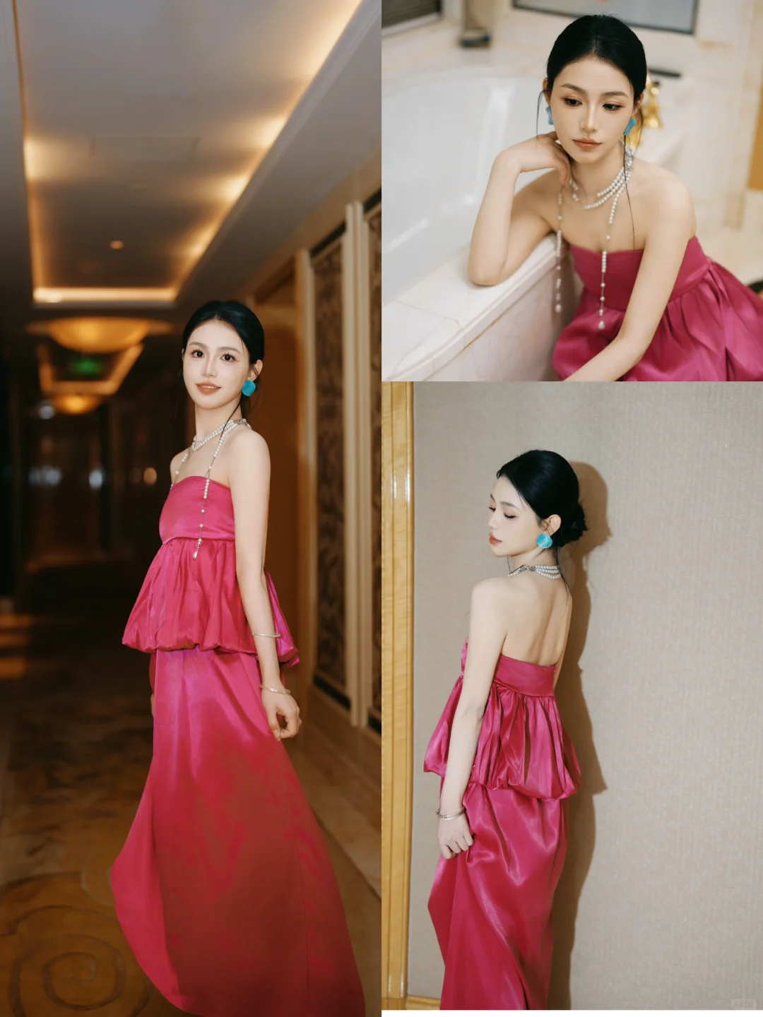 火龙果色晨袍 一抹盛开在清晨的娇艳繁花💗