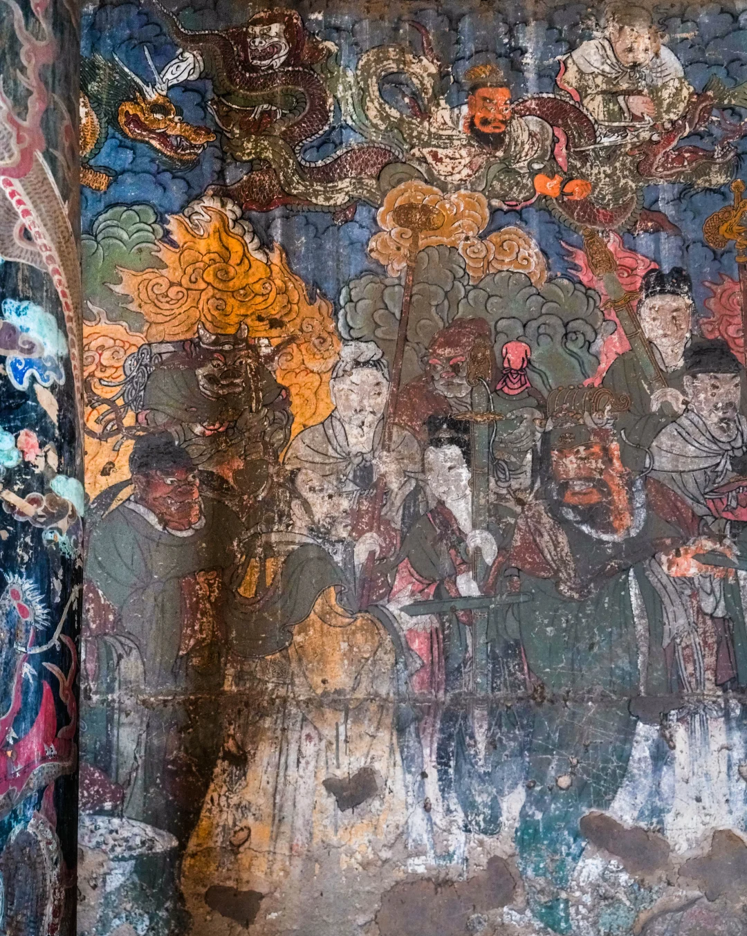 伯方仙翁庙明代壁画《唐玄宗泰山封禅图》