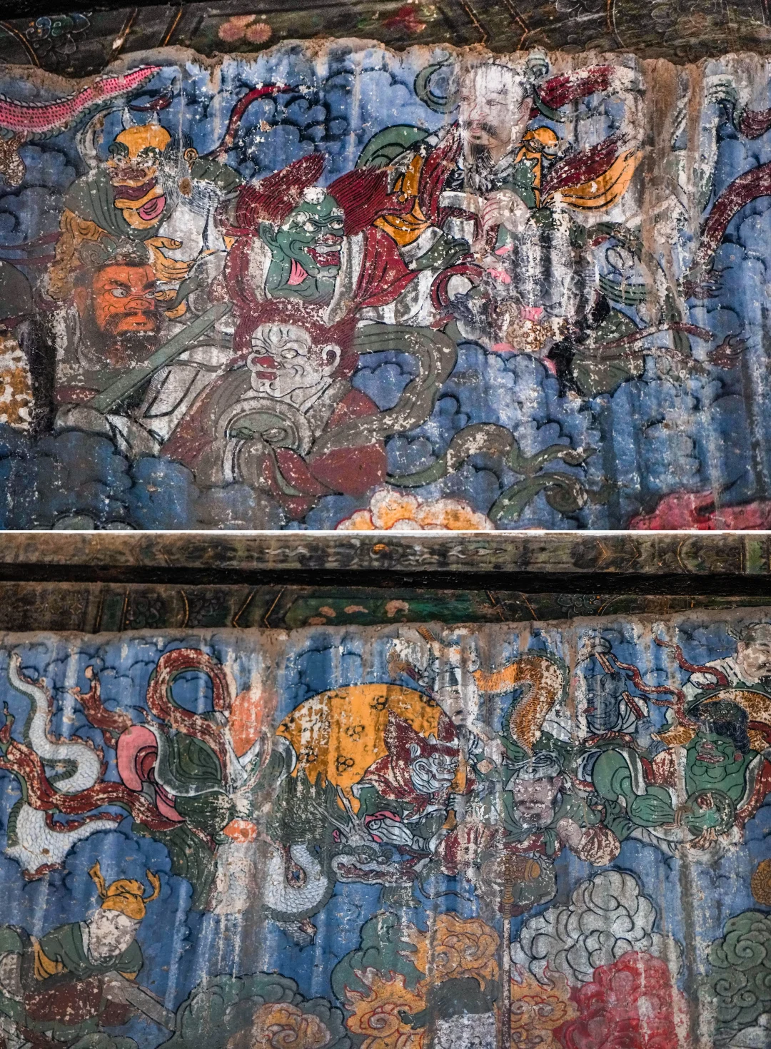 伯方仙翁庙明代壁画《唐玄宗泰山封禅图》