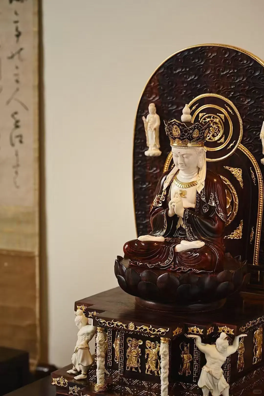 紫檀x猛犸x鹿角“大日如来”