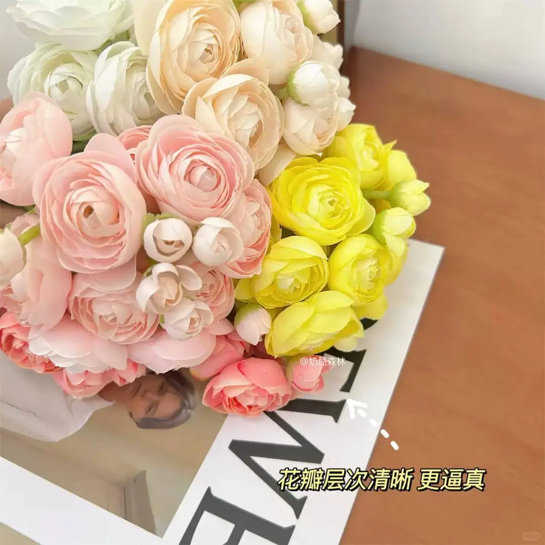 仿真洋牡丹露莲假花手捧花装饰超美🎀