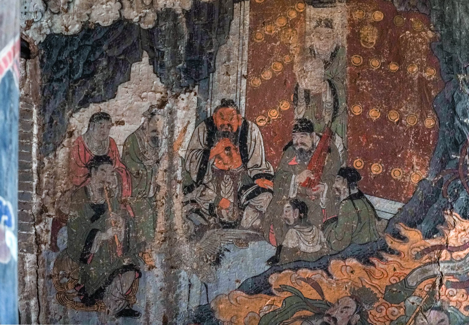 伯方仙翁庙明代壁画《唐玄宗泰山封禅图》