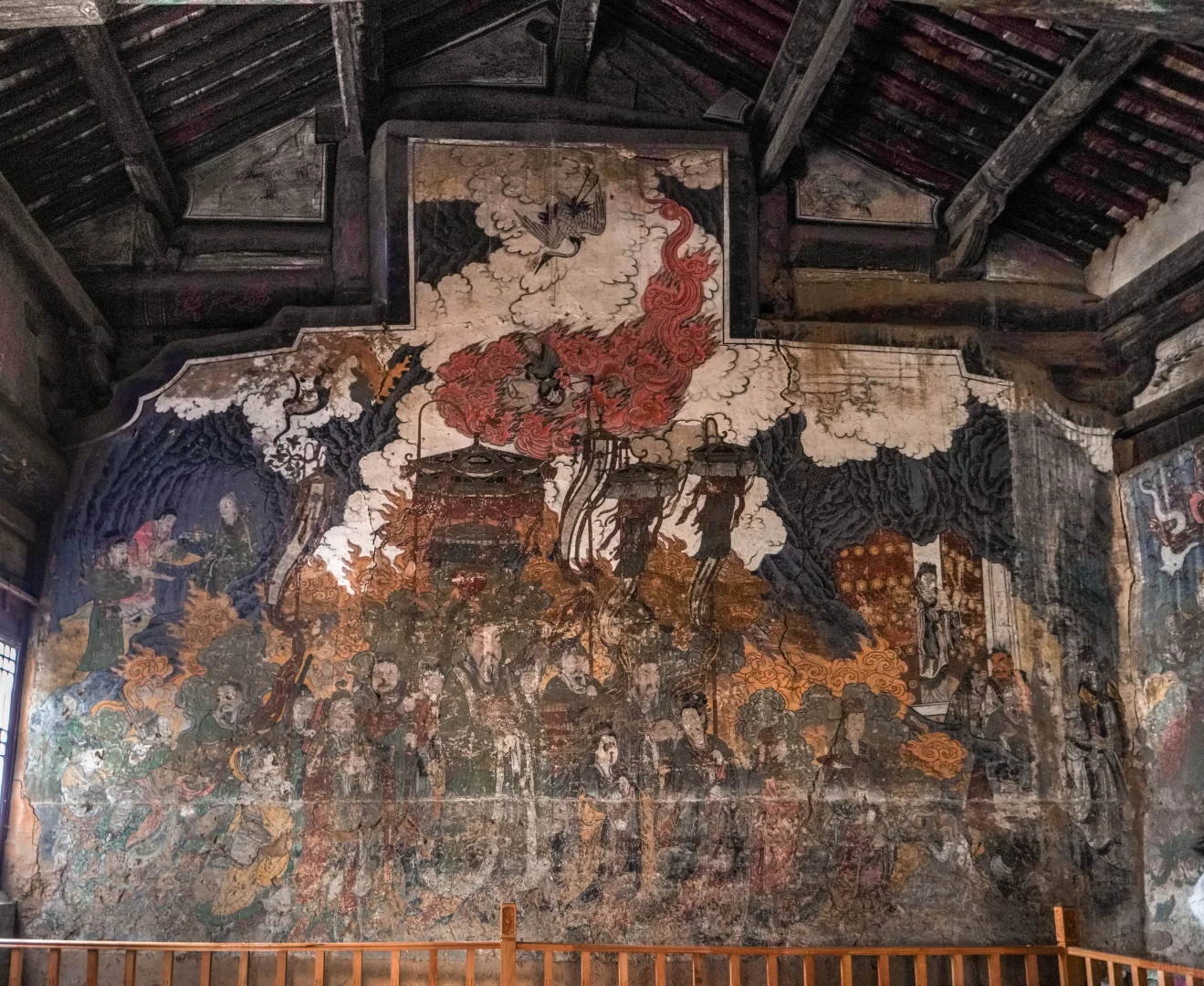 伯方仙翁庙明代壁画《唐玄宗泰山封禅图》