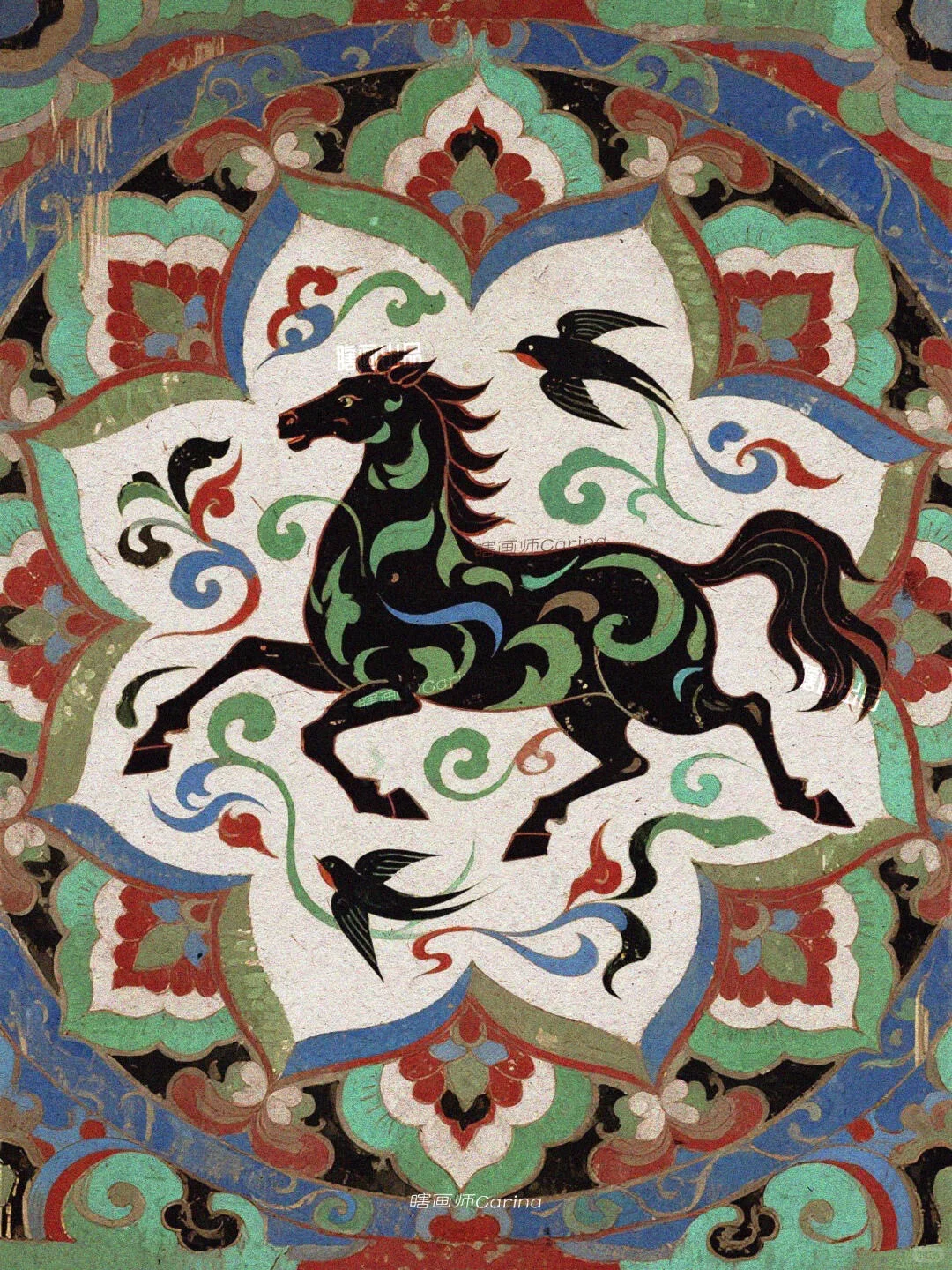 马展宏图·敦煌藻井飞马纹🪷
