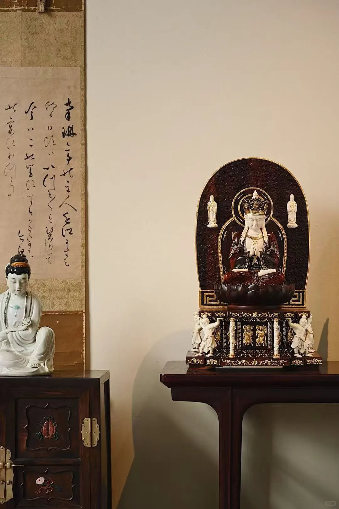 紫檀x猛犸x鹿角“大日如来”