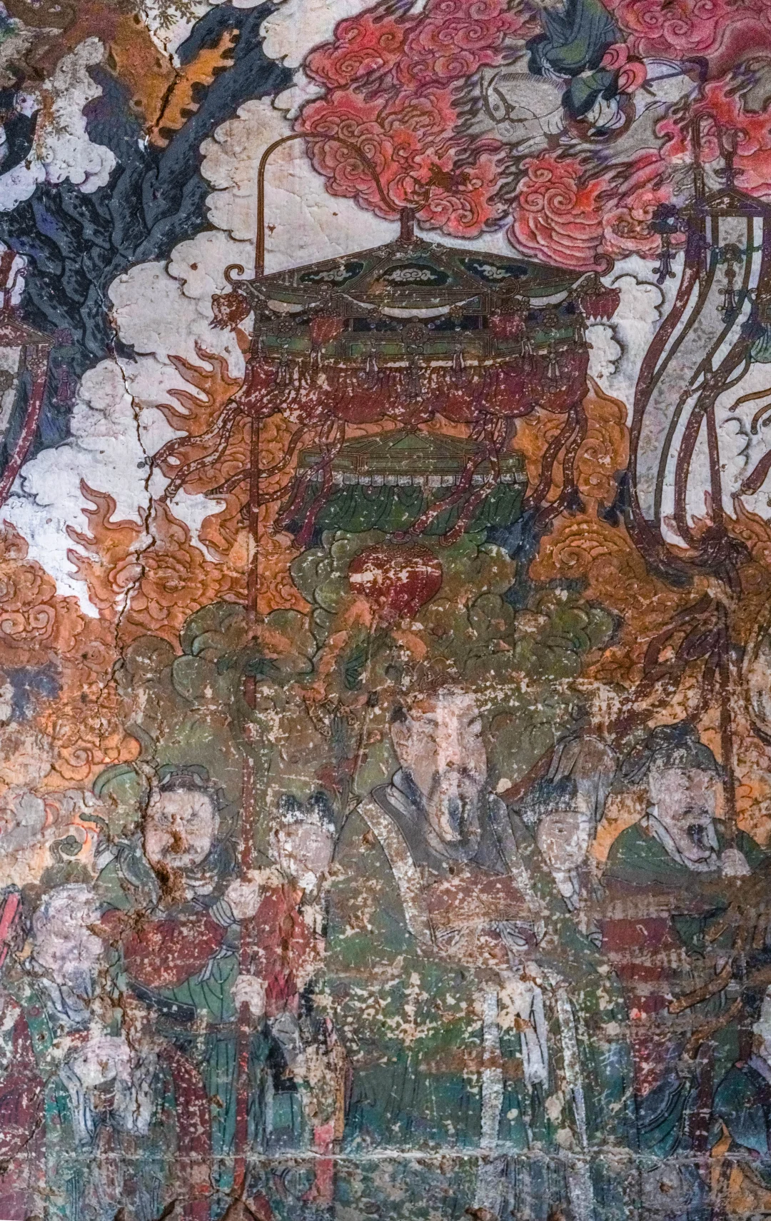 伯方仙翁庙明代壁画《唐玄宗泰山封禅图》