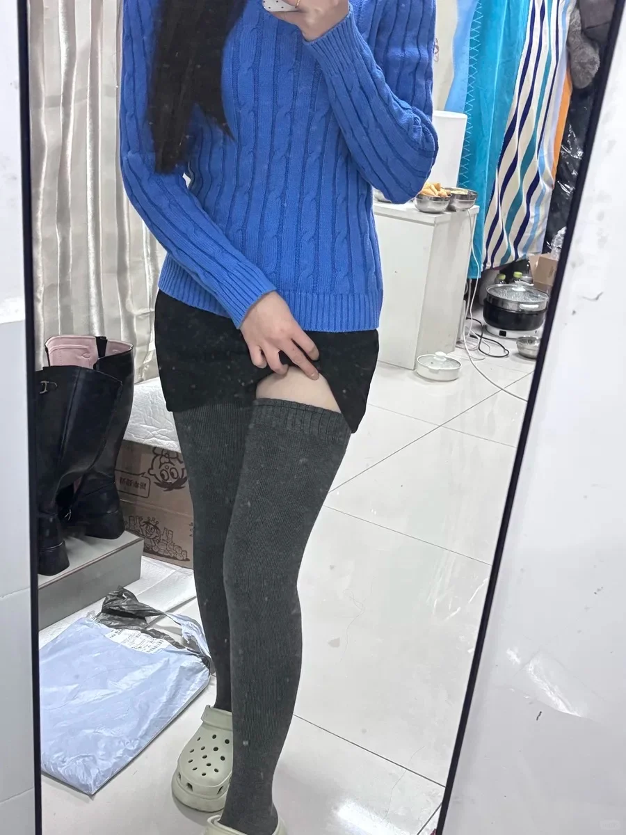 过膝袜才是秋冬宝藏（live图直出）