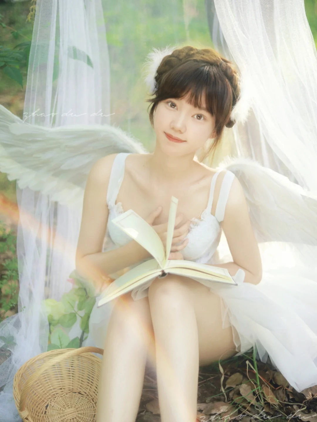 天使翅膀拍照！