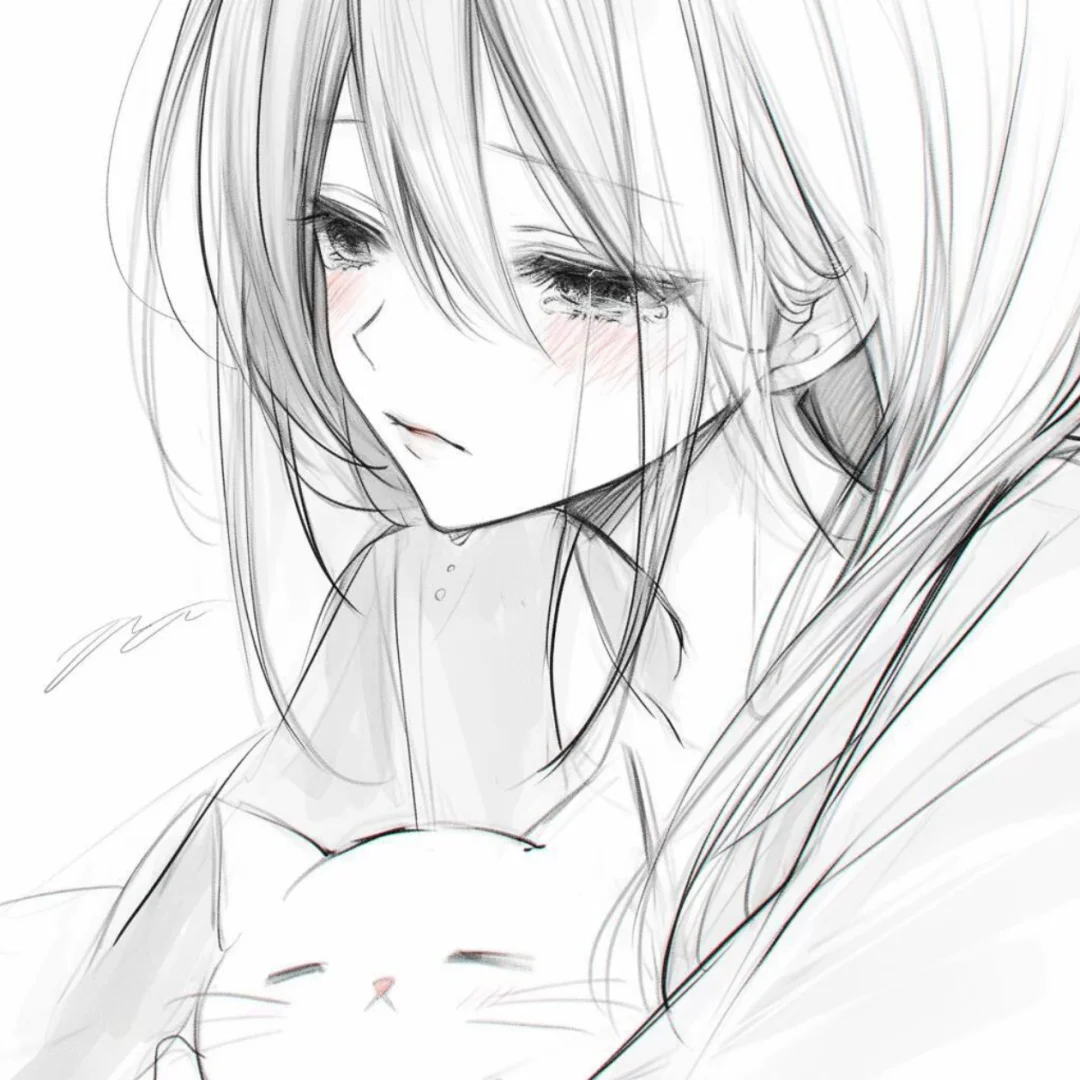 素描线稿头像呀