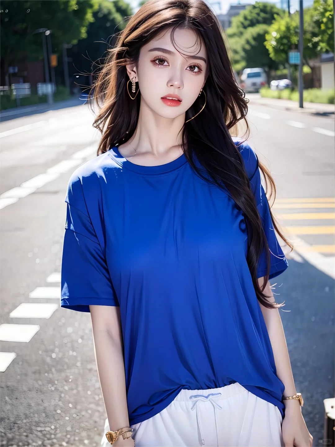 AI 绘画 宽松显瘦，休闲运动