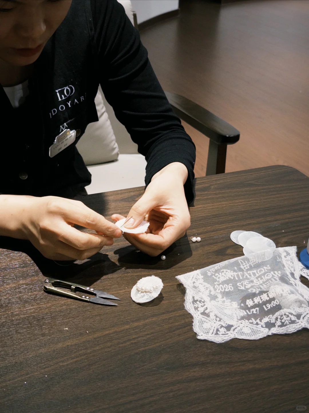 蕾丝➕贝壳 作耳饰