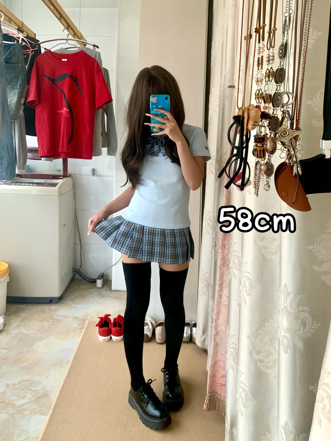 150｜78 JK压力袜黑白颜色不同长度对比！