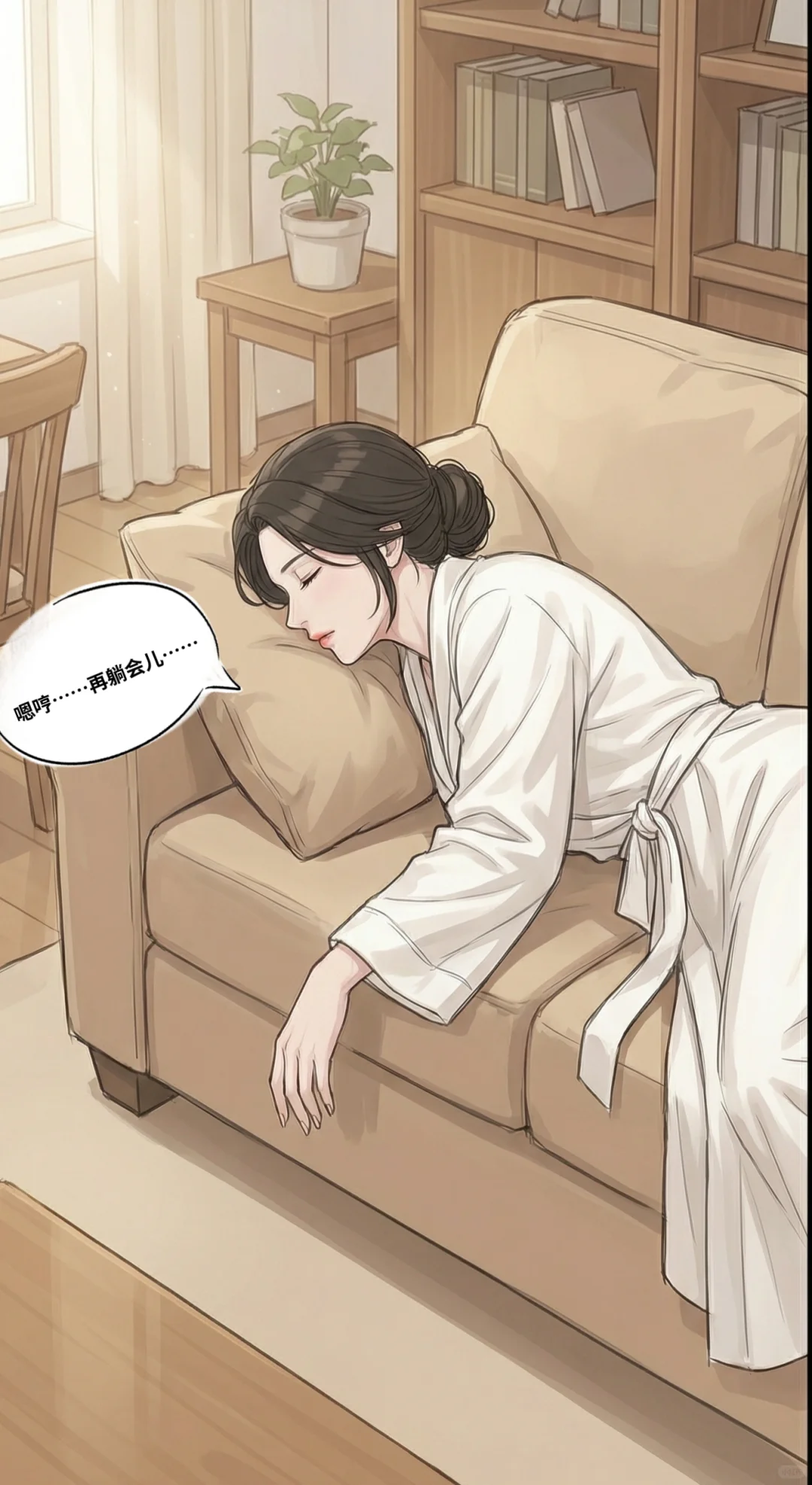 休息在家沙发上睡觉，敲门声响起