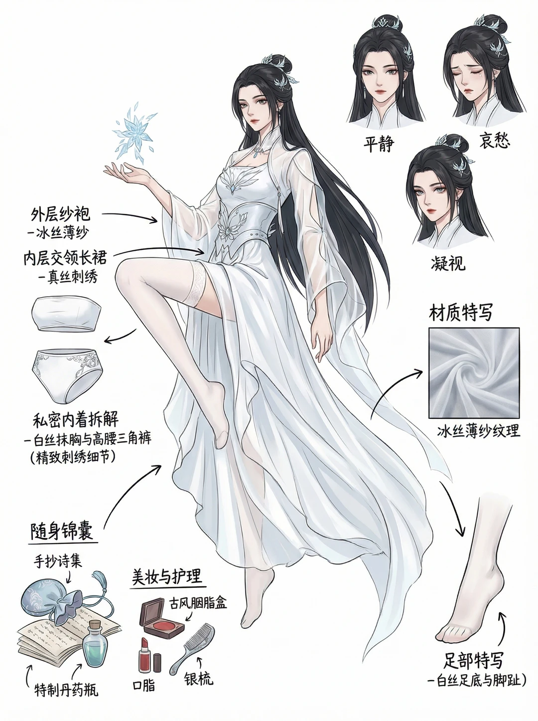 国漫角色像素拆解 白粉系列🥰