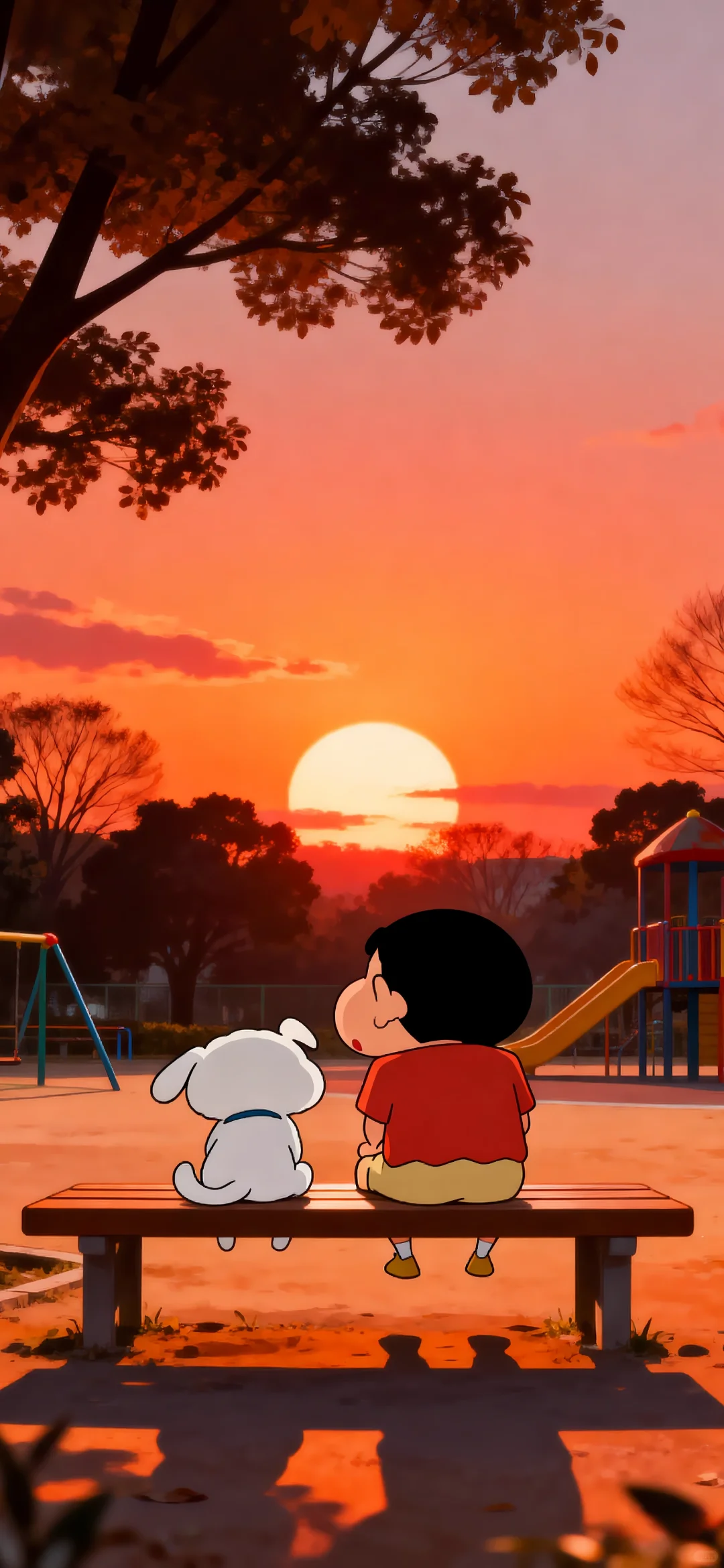 壁纸分享 |和修狗一起看日落🌄