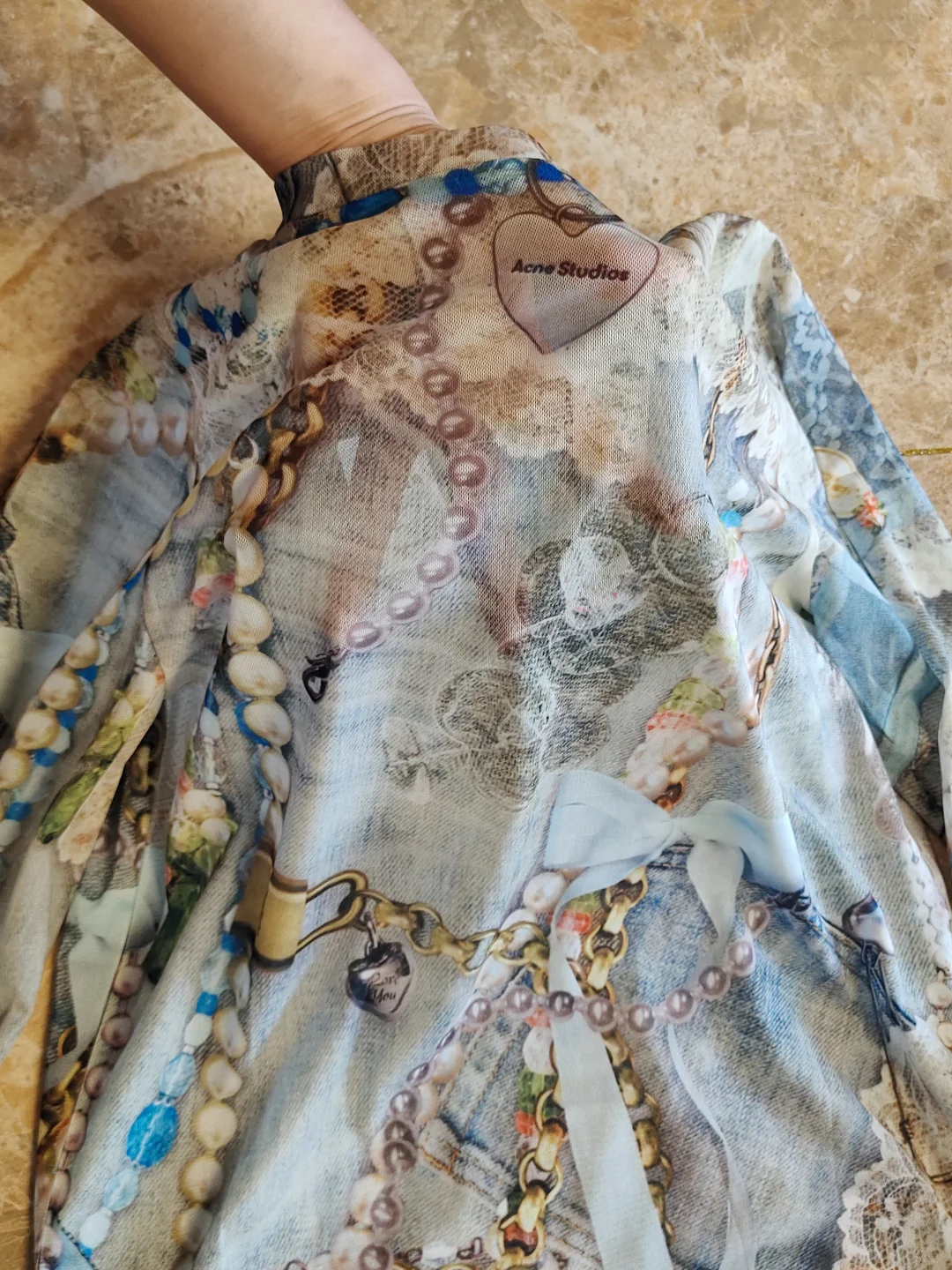 🔥3D蕾丝链条印花打底衫｜高级感叠穿神器