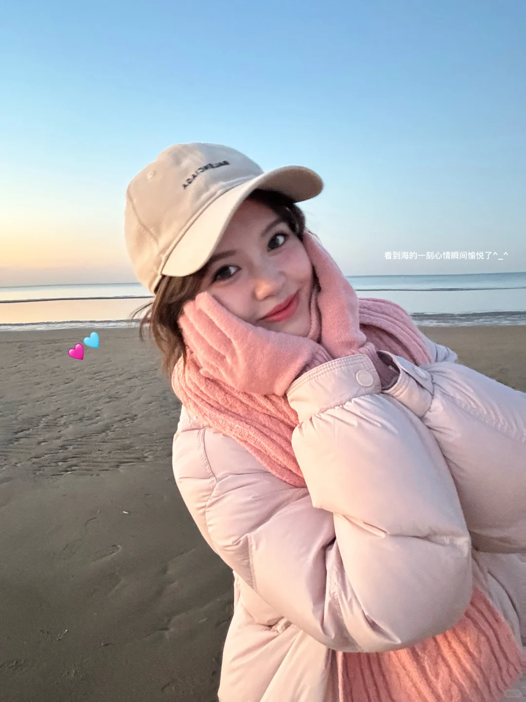 海边黄昏拍照 浪漫氛围时刻🩵