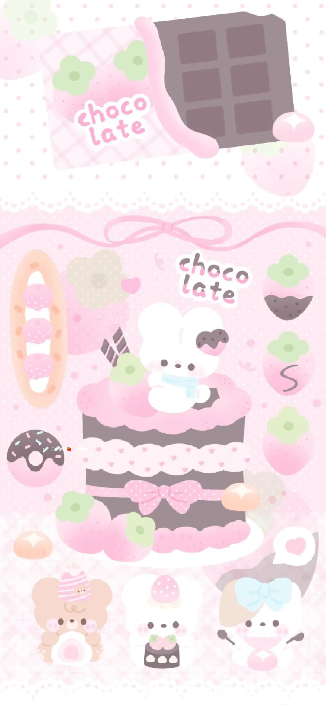 手机壁纸｜可爱粉色系套图