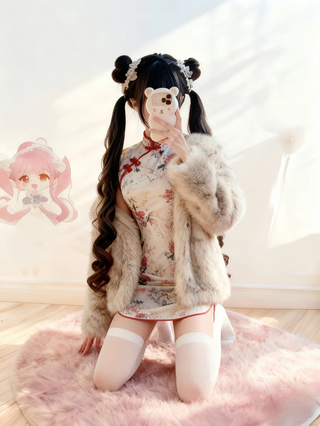 穿上我妈妈的貂毛，即少妇又萝莉简直少萝～