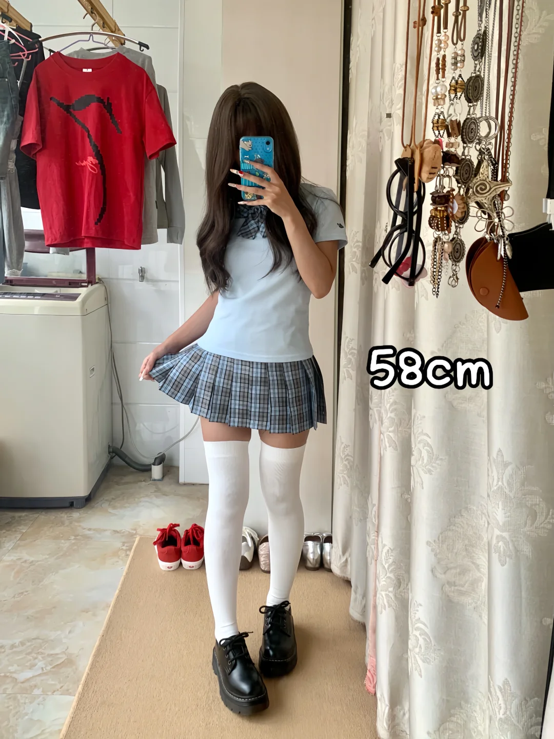 150｜78 JK压力袜黑白颜色不同长度对比！