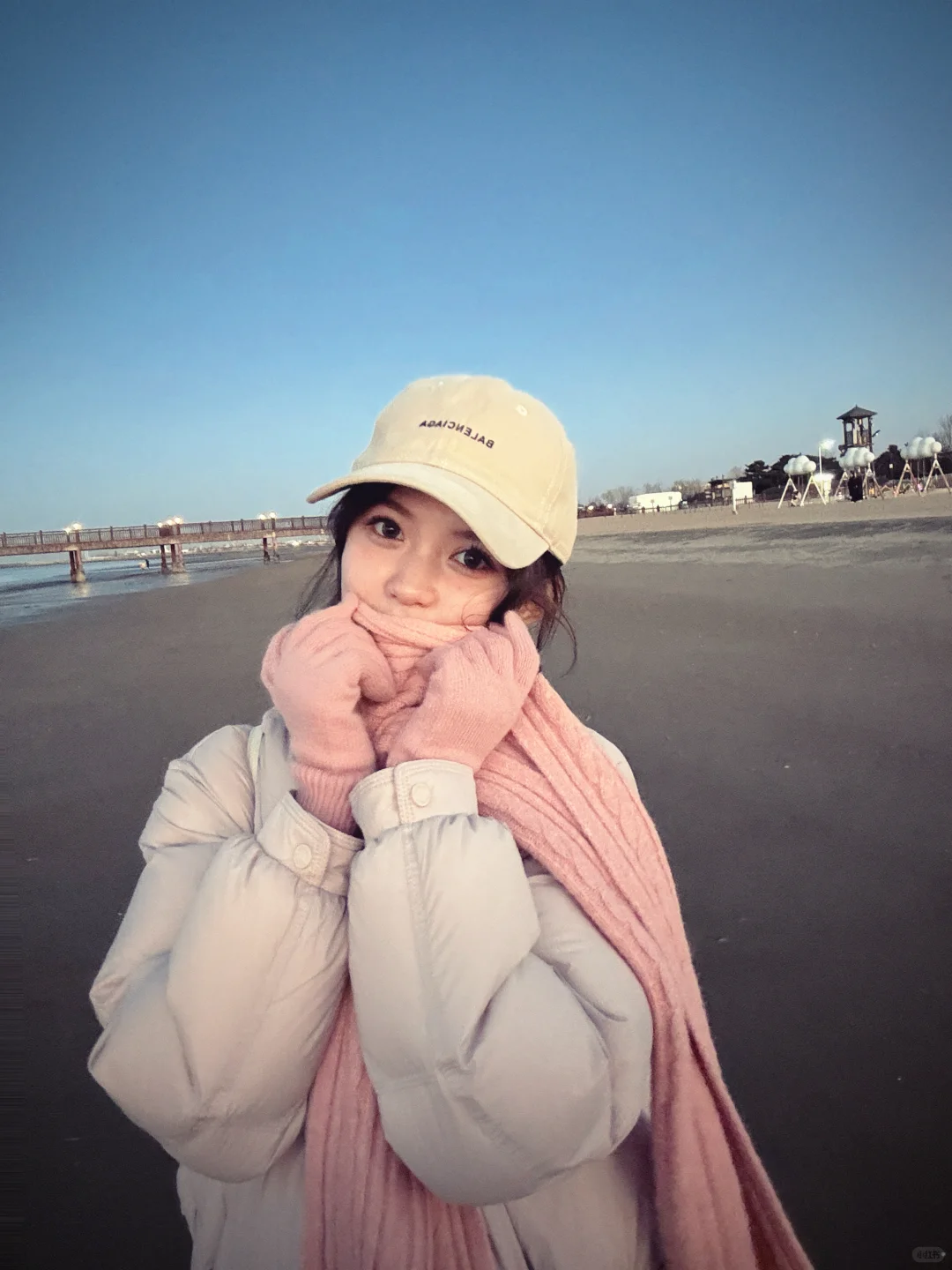 海边黄昏拍照 浪漫氛围时刻🩵